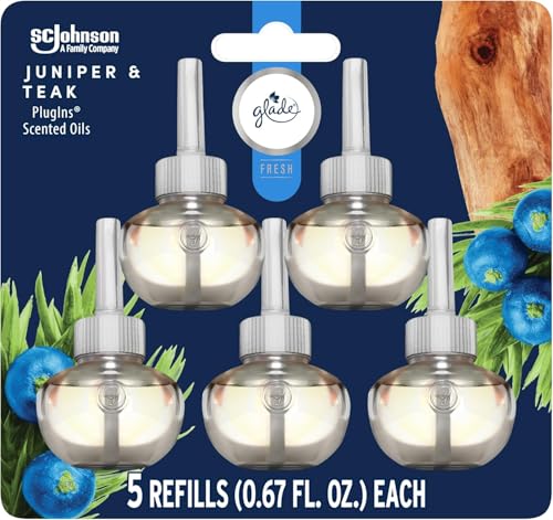Glade PlugIns Air Freshener Refills, Juniper Forest, 5 Count