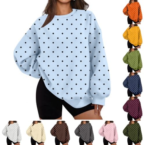 Crewneck Polka Dot Sweatshirt Deal