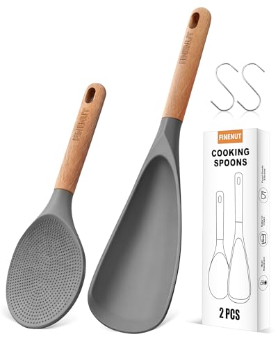 Cooking Spoon Multifunction Spoonula Silicone Spatula Spoon 2-Pack