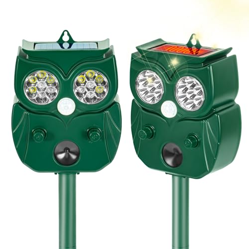 Alikguu Solar Ultrasonic Animal Repellent 2-Pack