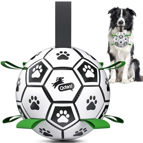 QDAN 6" Dog Soccer Ball w/ Straps