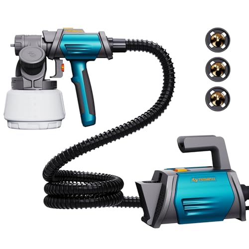 Tilswall 800W HVLP Electric Paint Sprayer w/ 1300ml Container & 4 Brass Nozzles Deal