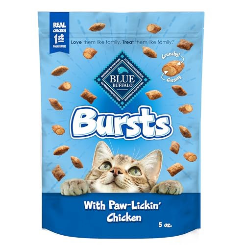 Blue Buffalo Bursts Crunchy & Creamy Cat Treats Paw-Lickin' Chicken 5-oz Bag