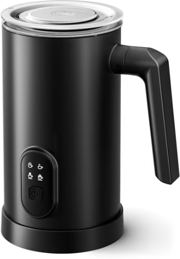 TINANA 4-in-1 Electric Milk Frother & Steamer, 12oz/350ml Warm and Cold Foam Maker