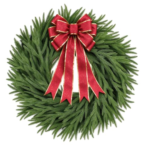 Lighted Christmas Wreath with Bow Deal