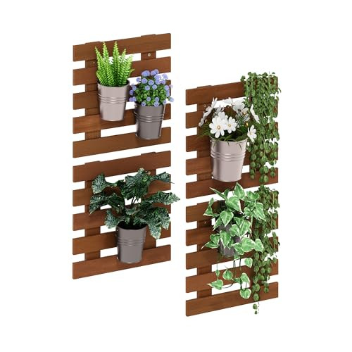 Furinno TIOMAN Outdoor Vertical Wall Planter 4-Pack