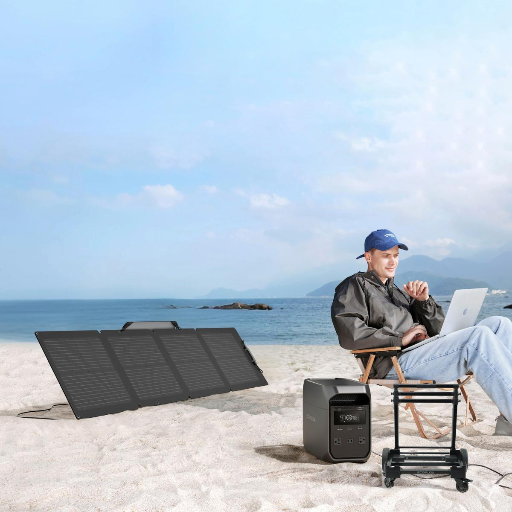 EcoFlow DELTA 3 Classic Power Station with 110W Solar Panel & Trolley