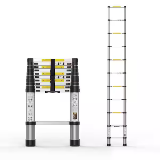 WRIGHTMASTER 10.5' Telescoping Aluminum Extension Ladder