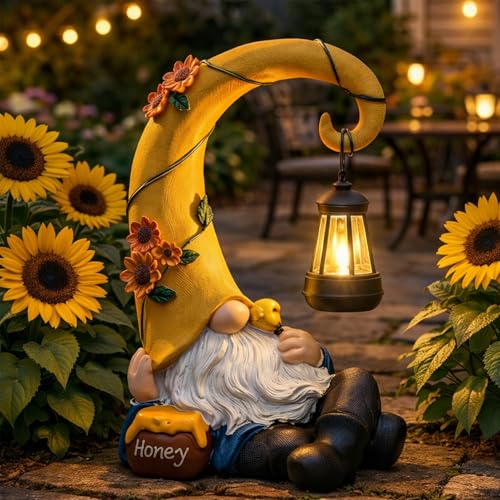 Solar Gnome Garden Statue with Lights