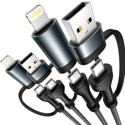 4-in-1 Charging Cable 2-Pack 6.6ft USB C/iPhone Charger Deal