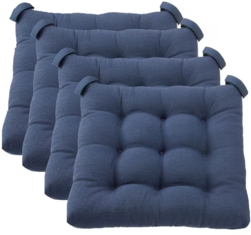 Mainstays Textured Chair Seat Pad Gray 4-Piece Set Deal