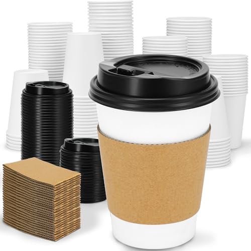 12oz Disposable Insulated Coffee Cups 100-Pack Deal