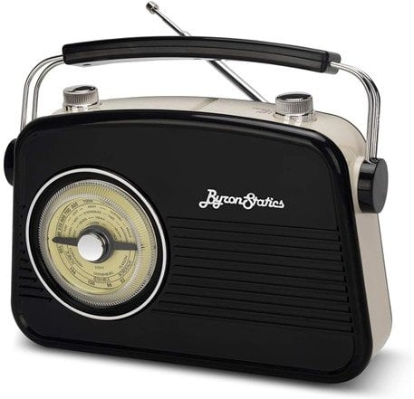 ByronStatics AM/FM Small Portable Vintage/Retro Radio (Black) Deal