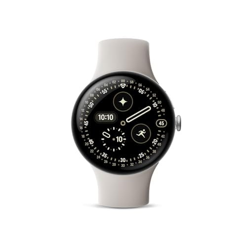 Google Pixel Watch 4 45mm Android LTE Polished Silver Aluminum Case Porcelain Active Band Deal