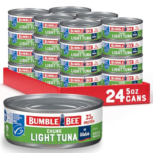 Bumble Bee Chunk Light Tuna In Water, 5 oz Cans (24-Pack)