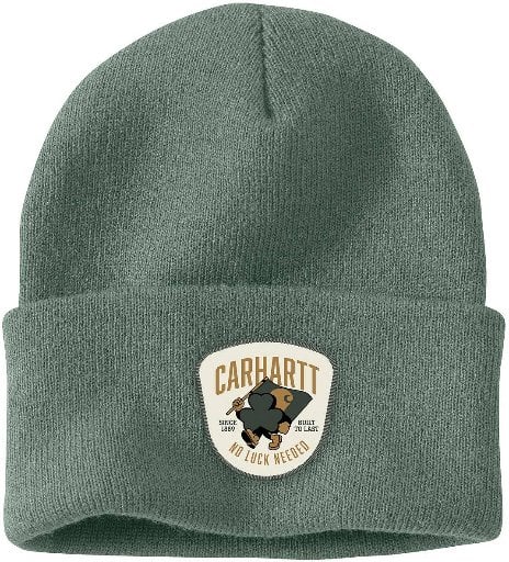 Carhartt Knit Shamrock Patch Beanie Green