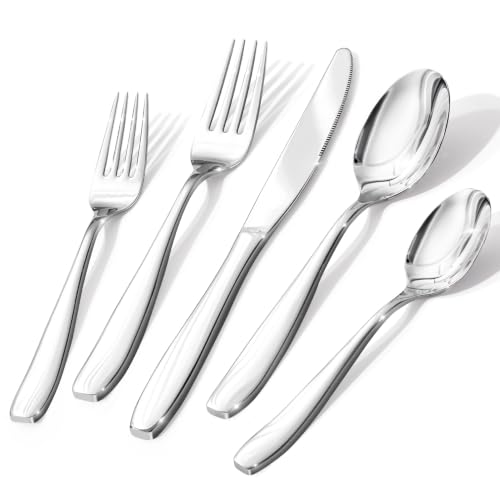 HIKAA 40-Piece Stainless Steel Flatware Set for 8