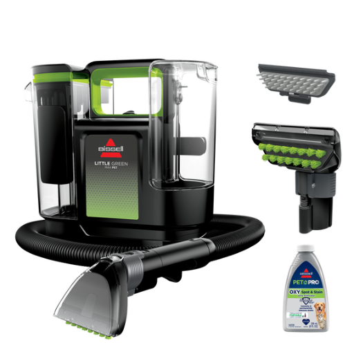 Bissell Little Green Max Pet Portable Carpet Cleaner + FREE Steam Shot Cleaner