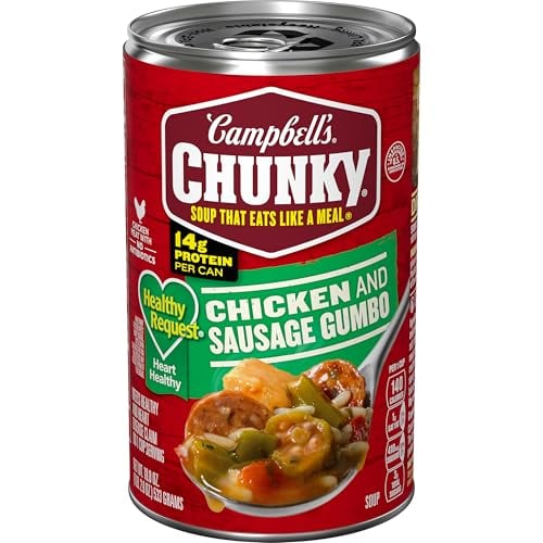 Campbell's Chunky Healthy Request Chicken & Sausage Gumbo Soup, 18.8 Oz