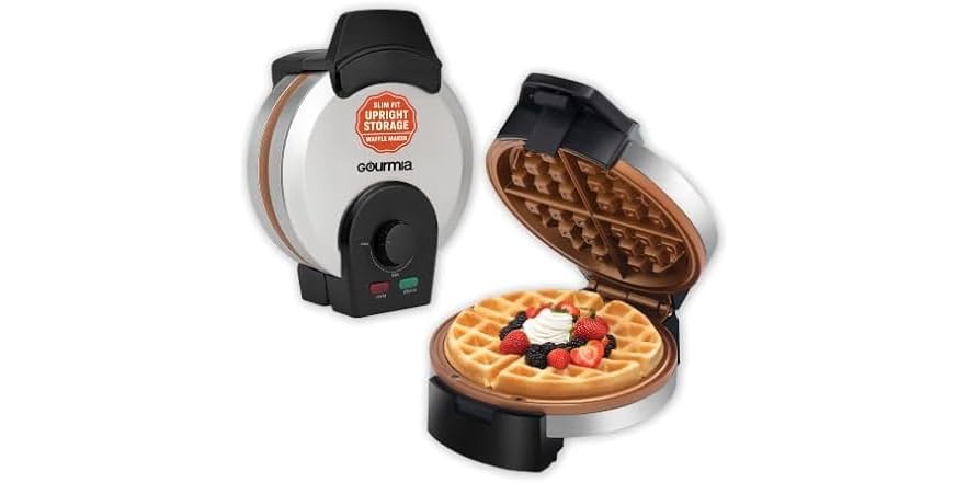 Gourmia Belgian Waffle Maker, Stainless Steel Deal