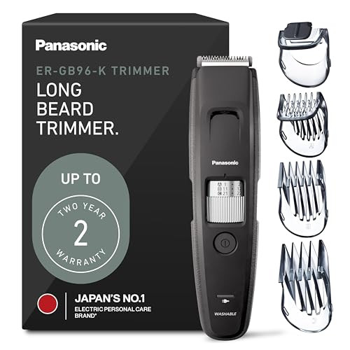 Panasonic Long Beard Trimmer for Men, 58 Length Settings