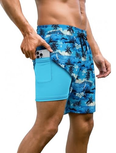Arolina Men’s Swim Trunks with Compression Liner 7" Deal