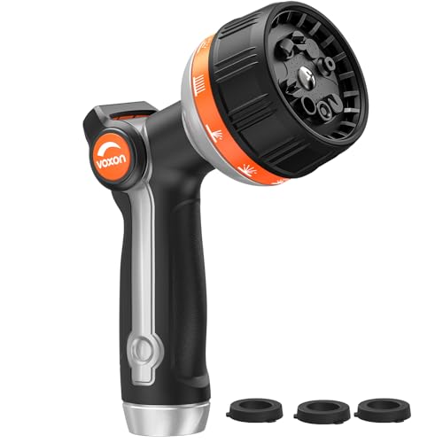 Voxon Zinc Alloy Garden Hose Nozzle w/ Spray Patterns & Thumb Flow Control Deal