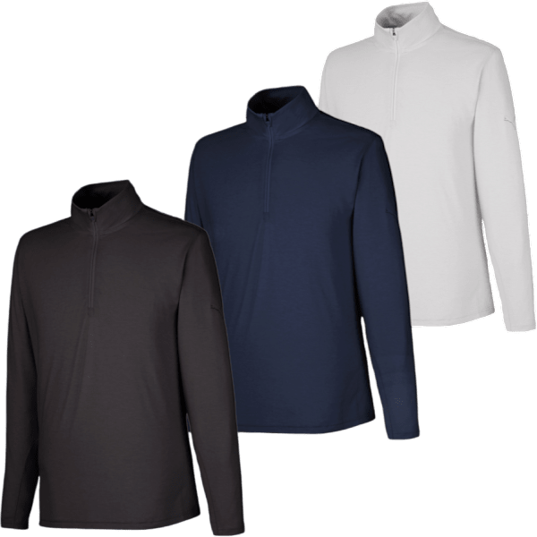 Puma Men's Bandon Quarter-Zip Pullovers UPF 30+ 3-Pack