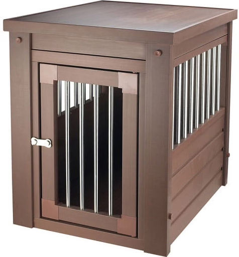 Dog Crate & End Table, Indoor Furniture Style Pet Kennel Medium Russet Brown