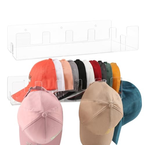 Wbtran Acrylic Hat Racks, 2-Pack