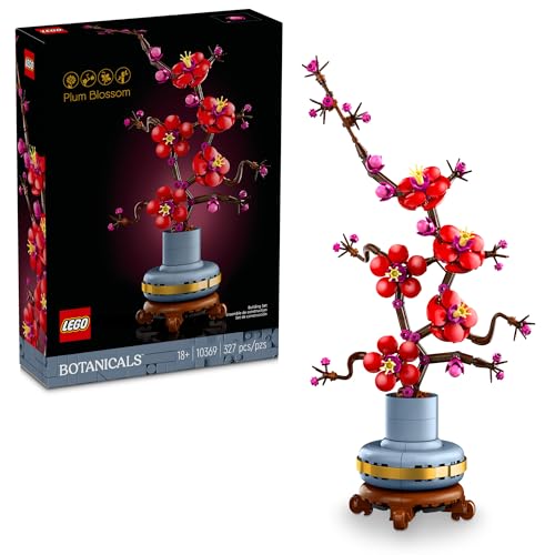 LEGO Icons Plum Blossom Flower Décor Building Set 327-Pc