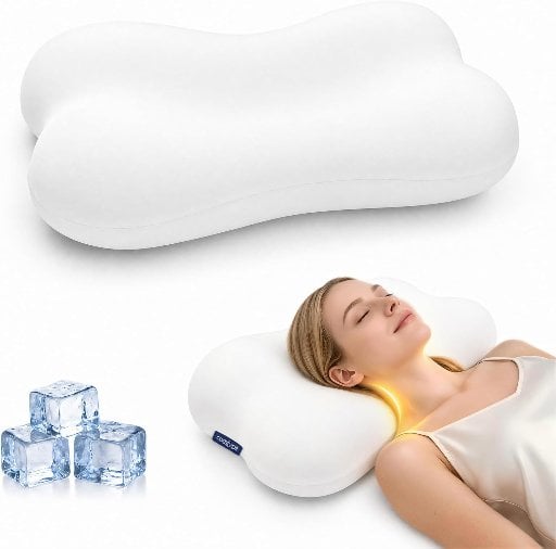 Cervical Cooling Memory Foam Neck Pillow Deal