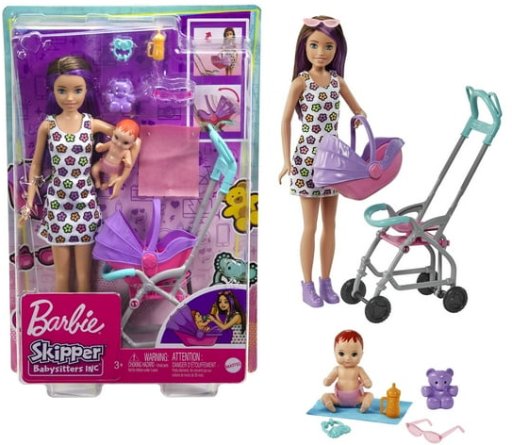 Barbie Skipper Babysitters Inc. Doll & Stroller Playset