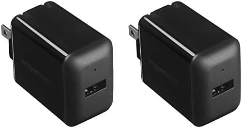 Amazon Basics 12W One Port USB-A Wall Charger 2-Pack