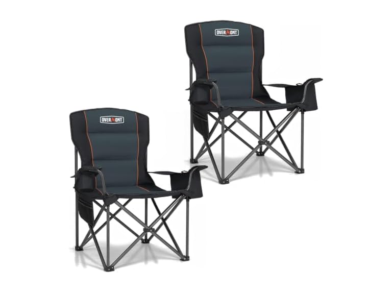 Overmont Oversized Padded Camping Chairs 2-Pack (Mobile App Deal)