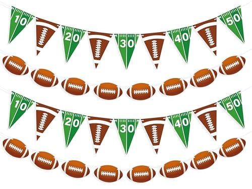 4-Piece Football Paper Garland Banner
