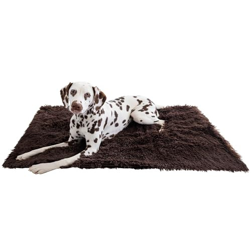 Best Friends by Sheri Calming Shag Dog Blanket Dark Brown, 30" x 40"
