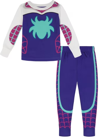 Spider-Gwen Character Toddler Cosplay Sleepwear Set, 2-Piece