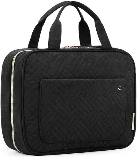 Bagsmart Hanging Toiletry Bag Travel Organizer (Black, Medium)