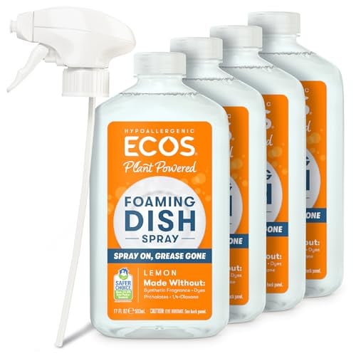 ECOS Foaming Dish Soap Lemon 17 Fl Oz (Pack of 4)