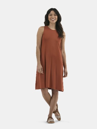 Time and Tru Women's Sleeveless Knit Swing Dress