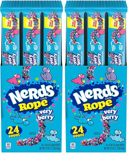Nerds Rope Candy Very Berry 0.92 Ounce Ropes 24 Count (Pack of 2) Deal
