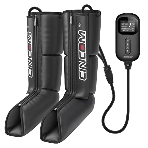 CINCOM Corded Air Compression Leg & Foot Massager Boots w/ 3 Modes & 3 Intensity Levels