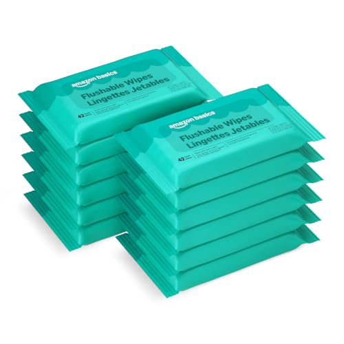 Amazon Basics Flushable Adult Toilet Wipes Fragrance Free 504 Count Deal