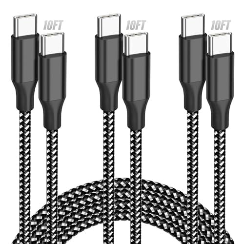3-Pack 10Ft USB C Cable 60W PD Fast Charging Deal