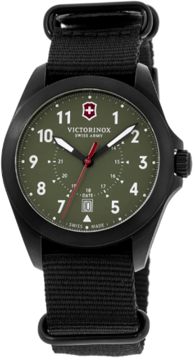 Victorinox Swiss Army Heritage Quartz Green Dial Fabric Strap Men's Watch