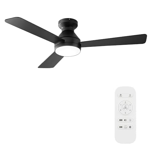 Ceiling Fan with Light 42 Inch Flush Mount 6 Speed Deal