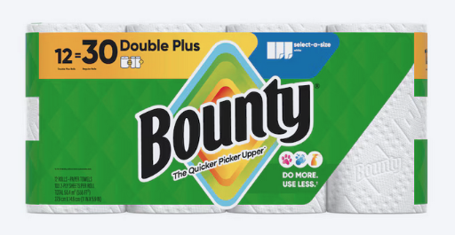 Bounty Double Plus Select-a-size Paper Towels 12 Rolls + FREE 12oz Zevo Foam Trap and Kill Insect Killer Deal