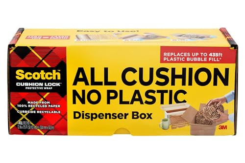Scotch Cushion Lock Protective Wrap with Dispenser Box, 2-Pack 12 in. x 175 ft.