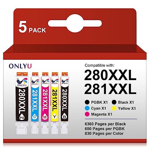 ONLYU PGI-280XXL/CLI-281XXL Ink Cartridges 10-Pack Deal
